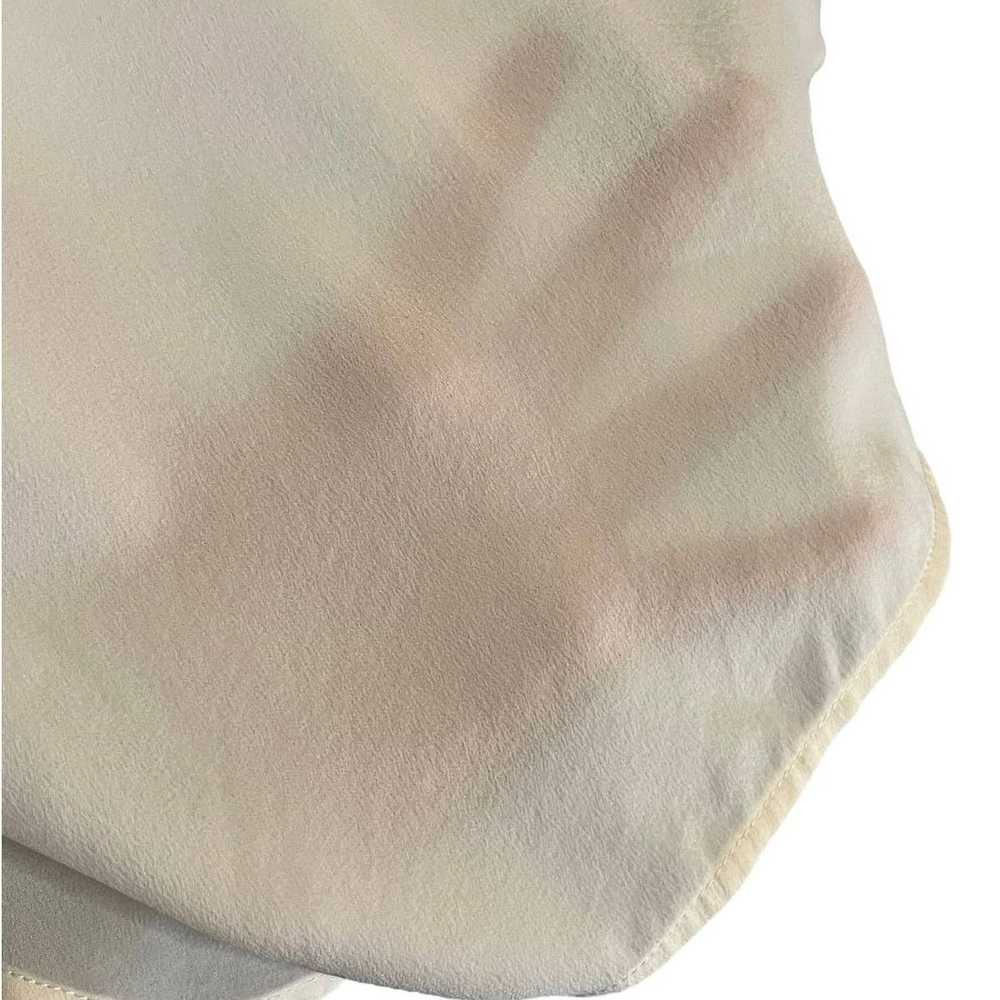 Sandro Sandro Cleo Lace-Up Sheer White Silk Blous… - image 10