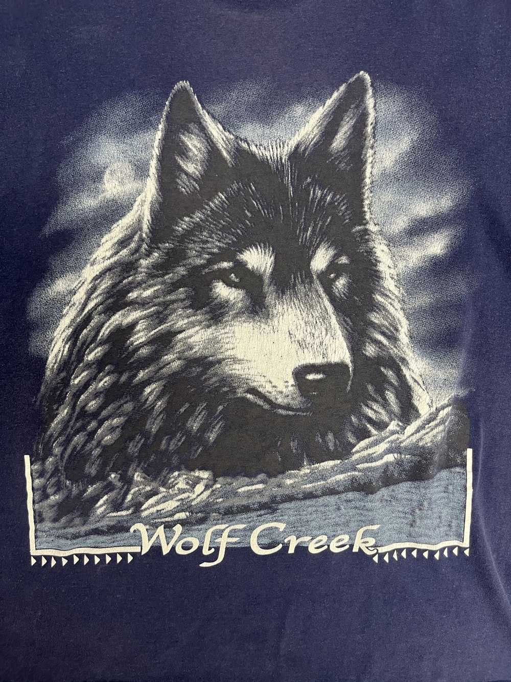 Vintage Wolf Creek Vintage Scenic Blue T-Shirt Tee - image 2