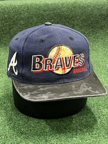 Rare × Snap Back × Vintage 90s Atlanta Braves Snap
