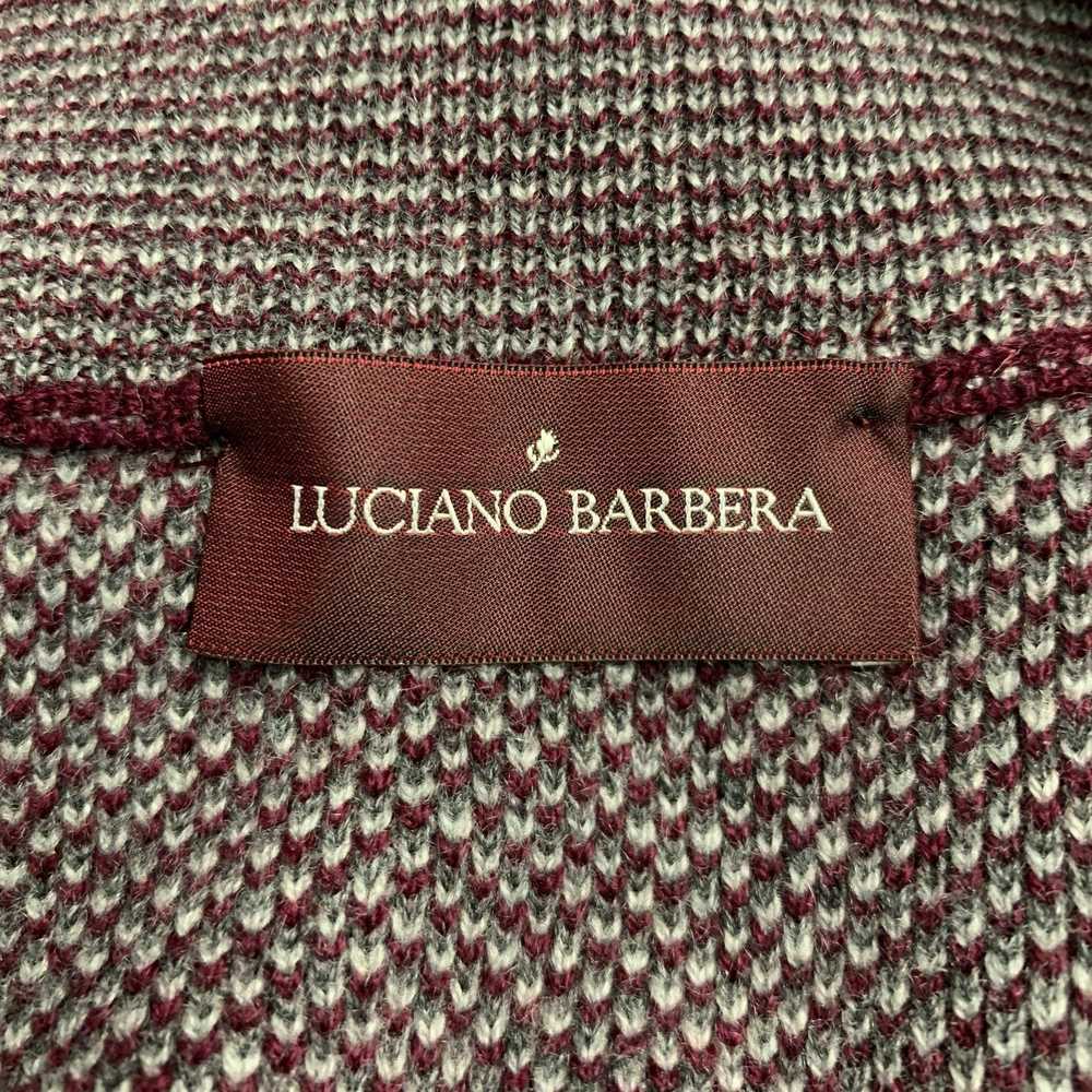 Luciano Barbera Burgundy Grey Knit Cashmere Elbow… - image 4