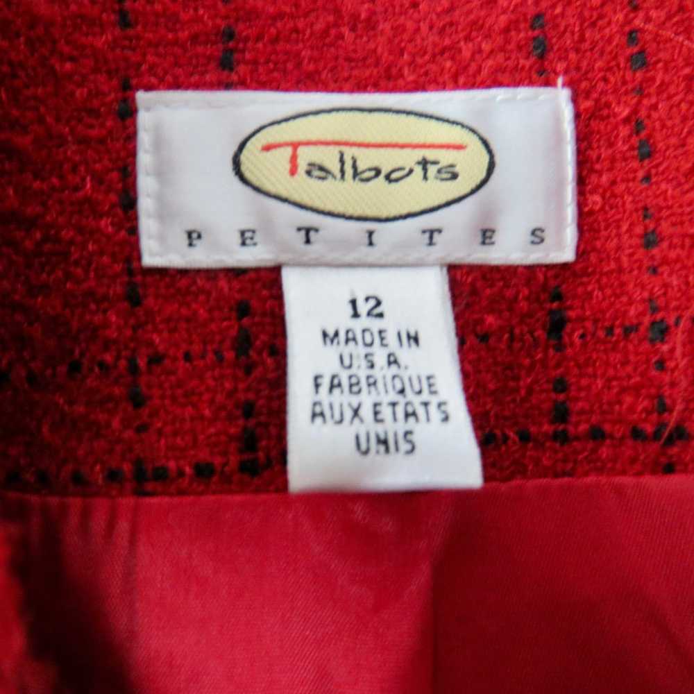 Vintage Talbots Vintage Red Tweed Plaid Jacket La… - image 7