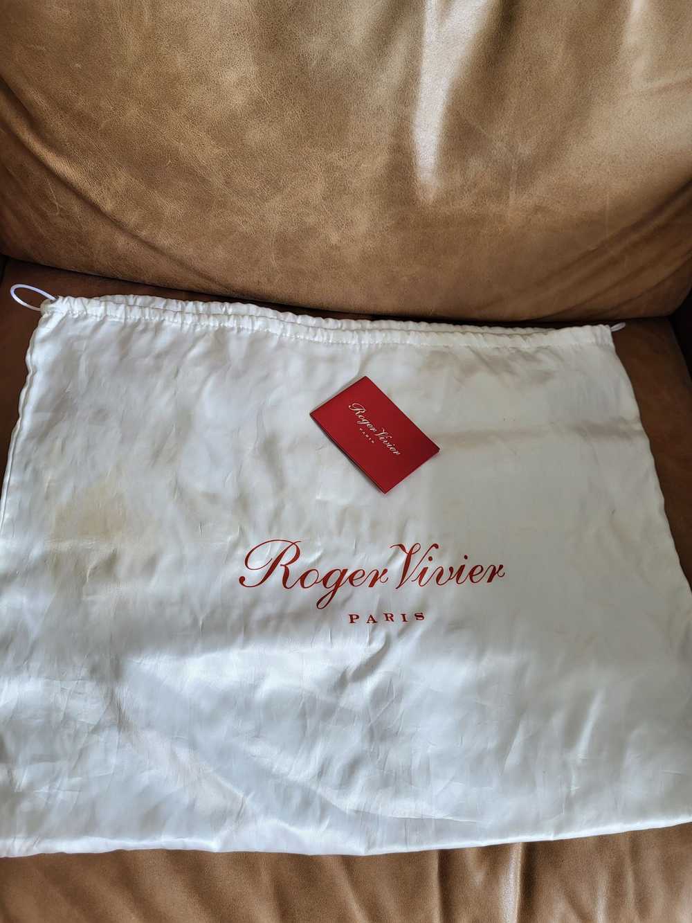 Roger Vivier Metro Suede Shoulder Bag with Chain … - image 10
