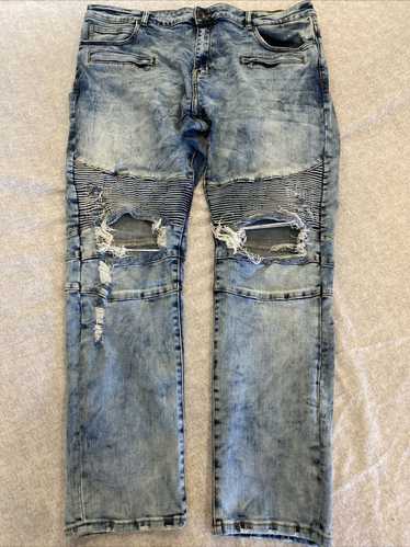 Crysp Denim Crysp Denim Jeans Mens 40 Blue Ripped 