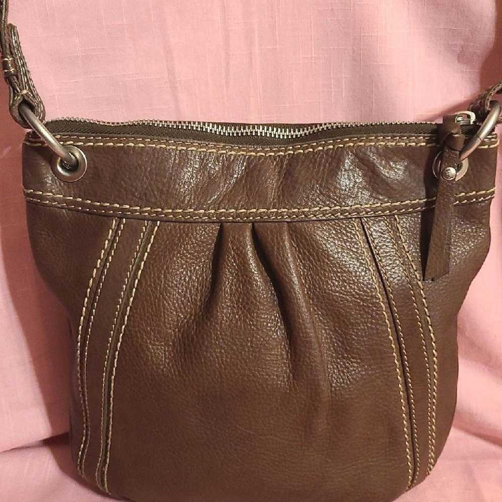 Vintage FOSSIL Leather Shoulder Bag - image 3