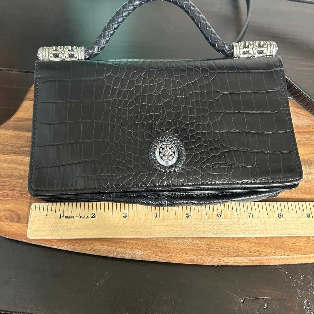 Brighton Leather Crocodile Bag Clutch - image 9