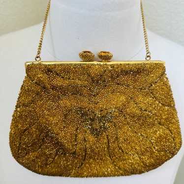 LEO MILLER - Beaded Golden/Yellow Bag
