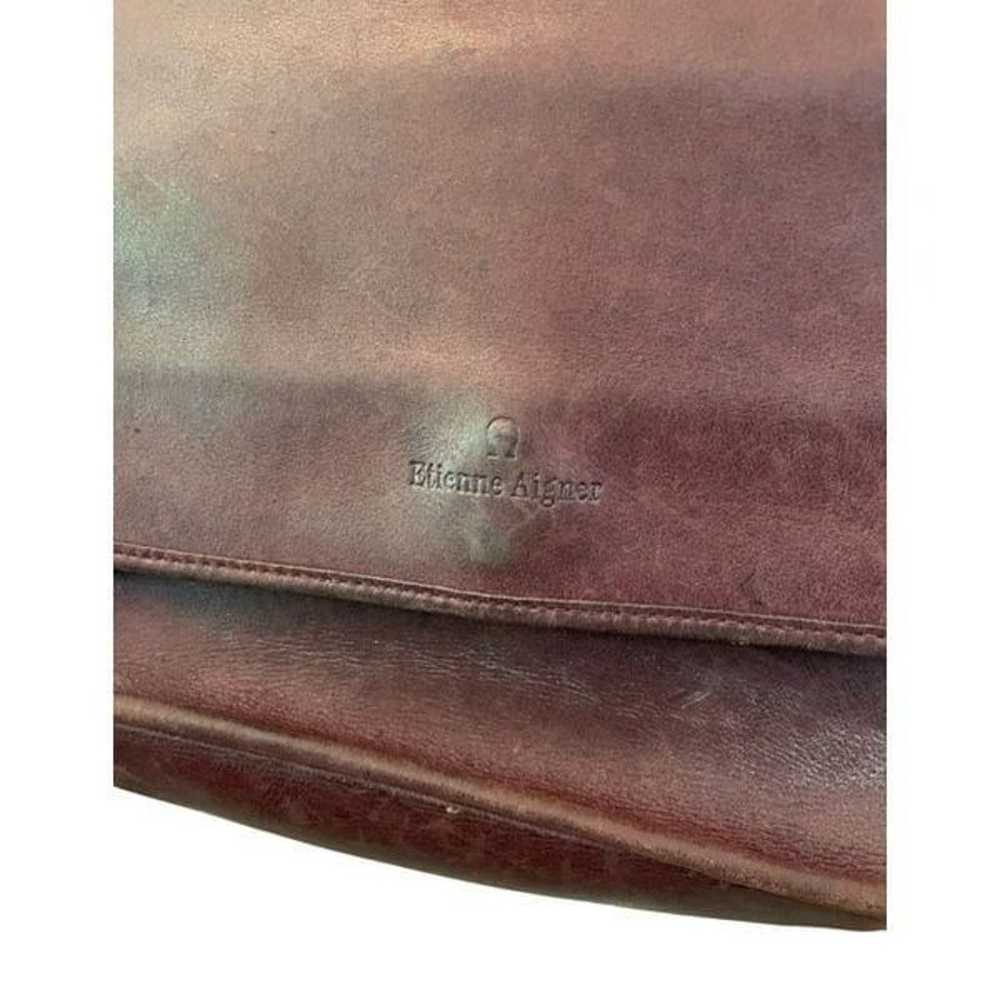 Etienne Aigner Vintage Burgundy Genuine Leather C… - image 7