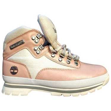 90s VTG TIMBERLAND Euro Hiker Boot, Pink/White, Si