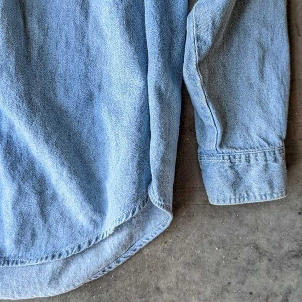Vintage Andrew's Blues Leather Lattice Denim Butt… - image 4