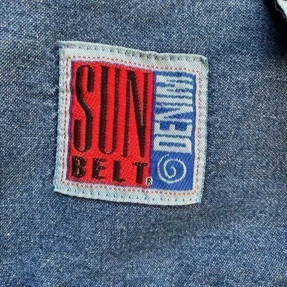 Vintage Sunbelt Denim Shirt Medium Wash Chambray … - image 9