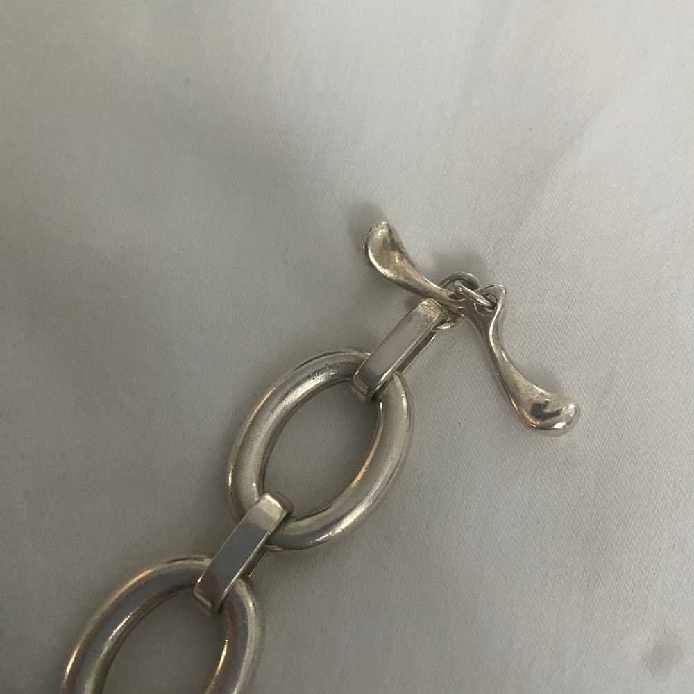Vintage Stirling Silver Link Bracelet - image 6