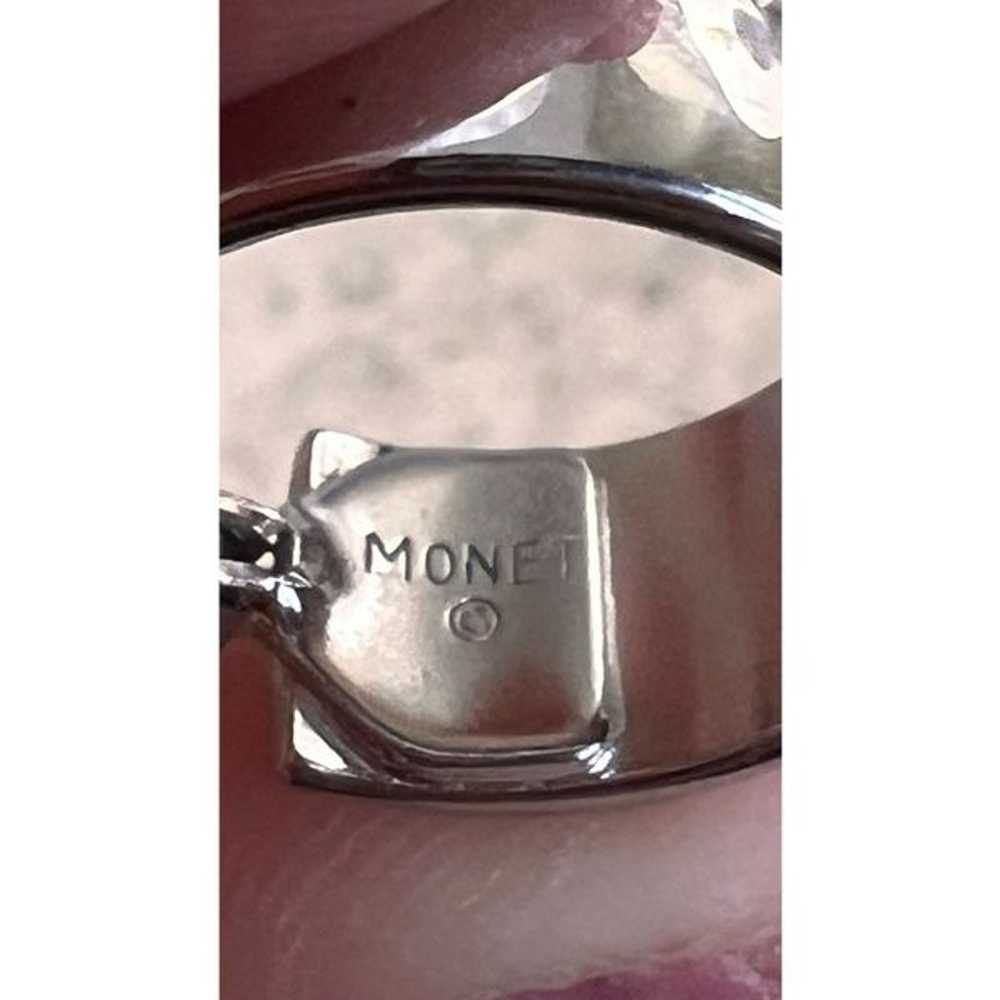Monet Womens Silver Vintage Thick Smooth Rounded … - image 4