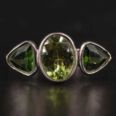 Vintage 14k 0.90 CTW Peridot and Chrome Diopside R