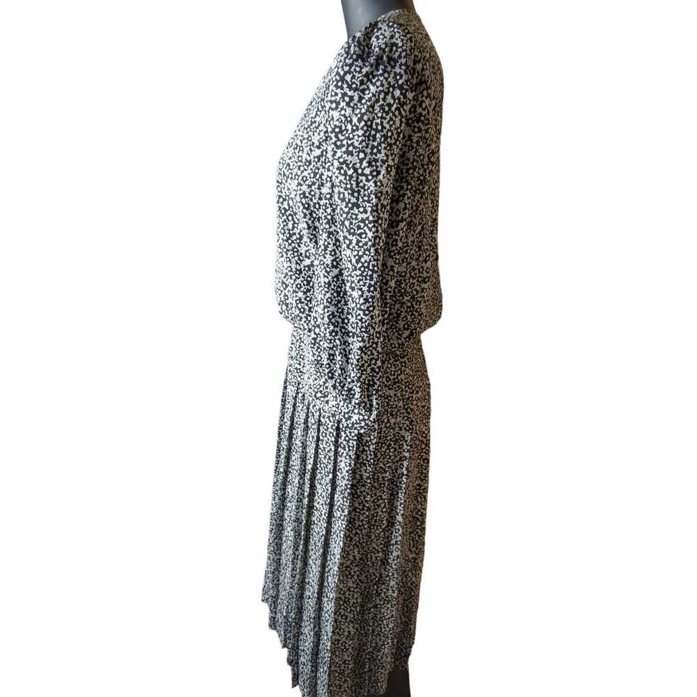 Vintage Leslie Fay Modest Midi Dress sz 8 - image 5
