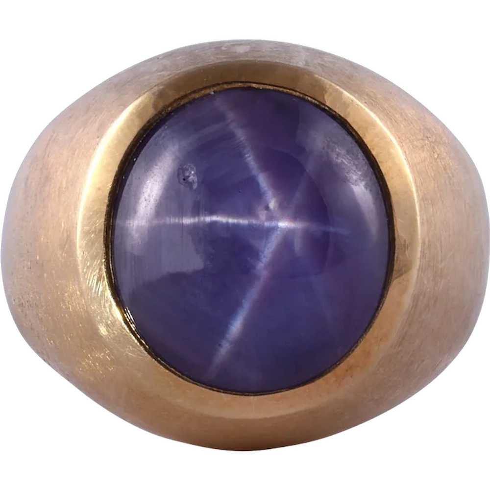 16.75 Carat Purple Star Sapphire Mens Ring - image 1