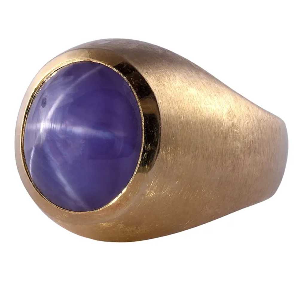 16.75 Carat Purple Star Sapphire Mens Ring - image 2