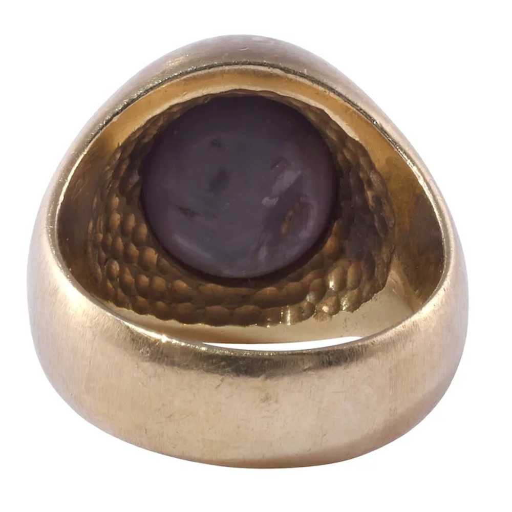 16.75 Carat Purple Star Sapphire Mens Ring - image 3