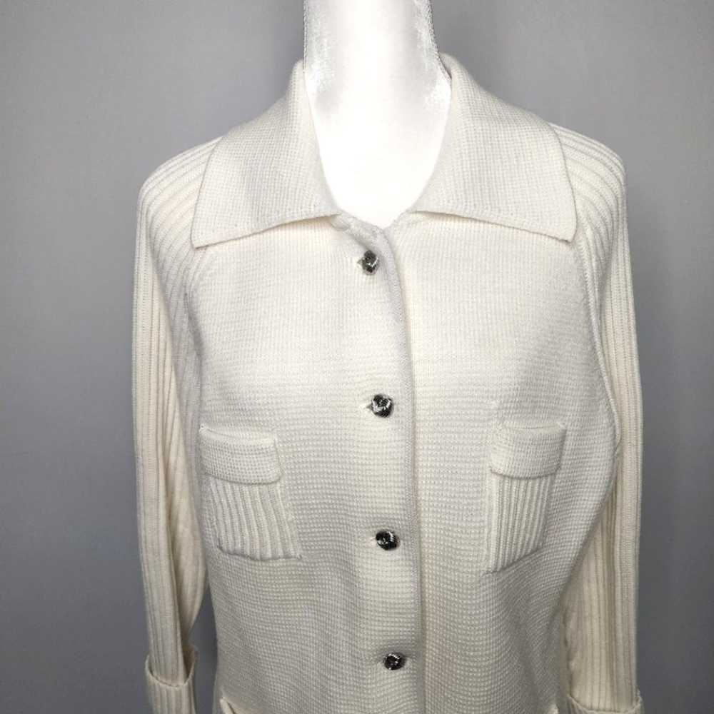 Vintage Cream Montgomery Ward Cardigan Sweater La… - image 2