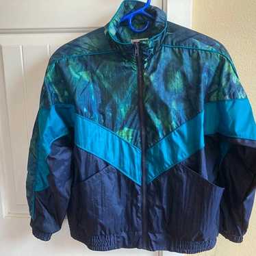Vintage Turquoise Track Jacket Petite 6 - image 1