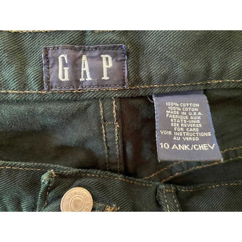 Vintage 90s Y2K GAP Dark Green Jeans Women's Size… - image 6