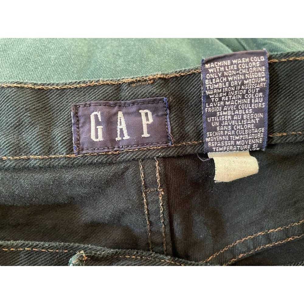 Vintage 90s Y2K GAP Dark Green Jeans Women's Size… - image 7