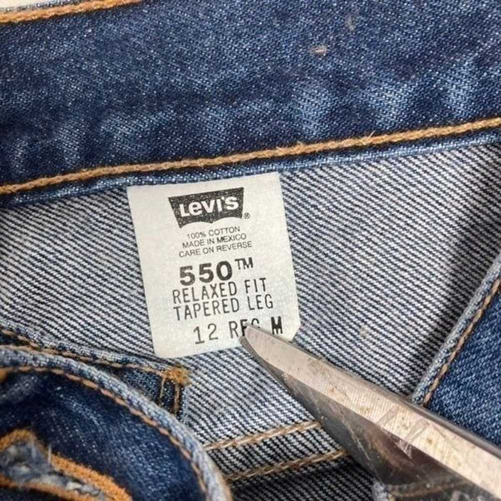 LEVI STRAUSS Vintage 550 Relaxed Fit Jeans Blue S… - image 5