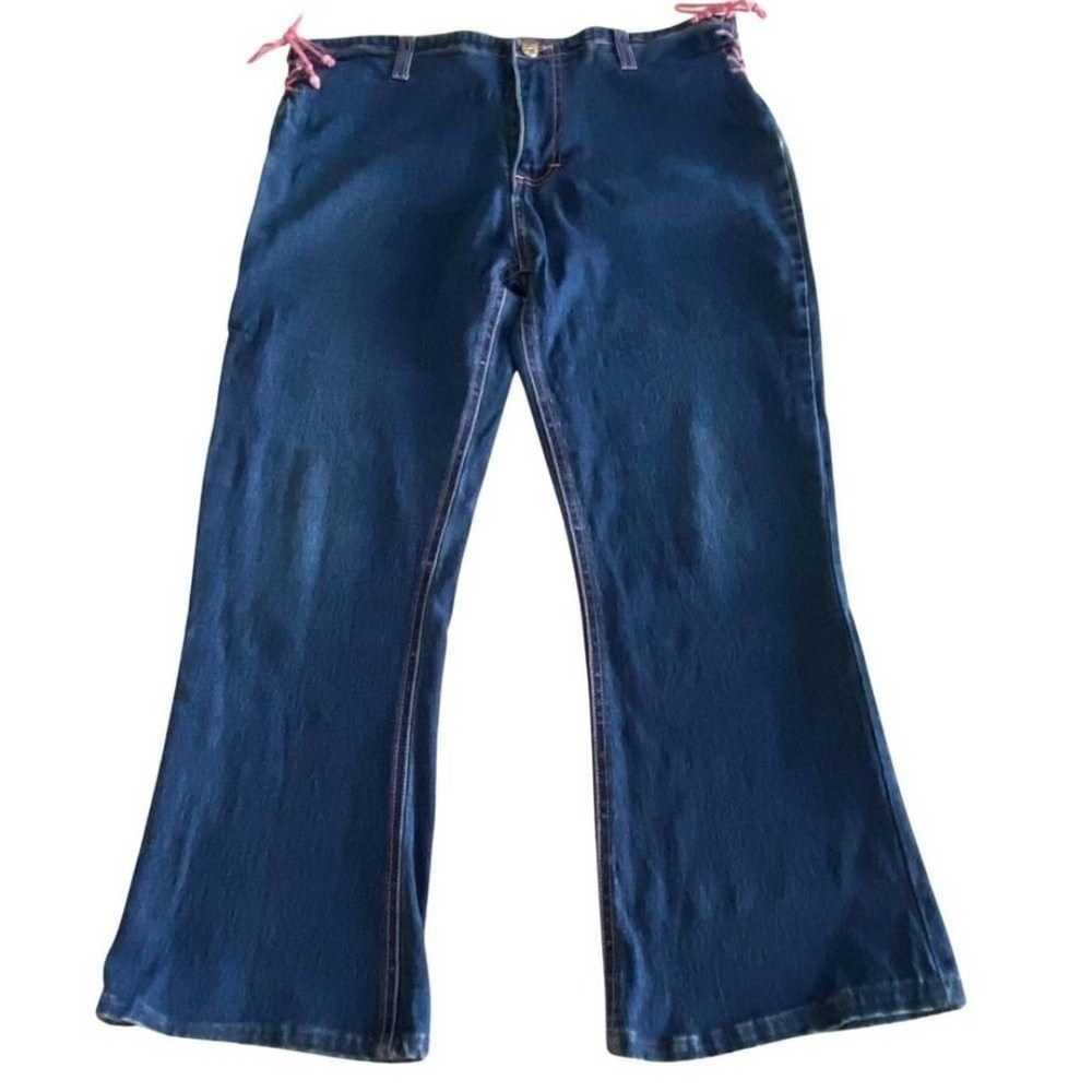 Vintage Y2K Mudd Yo! Corset Side Tie Jeans Junior… - image 1