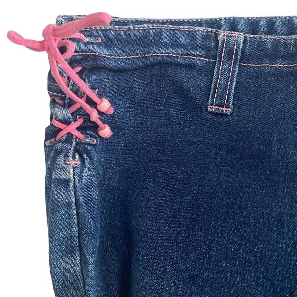 Vintage Y2K Mudd Yo! Corset Side Tie Jeans Junior… - image 4