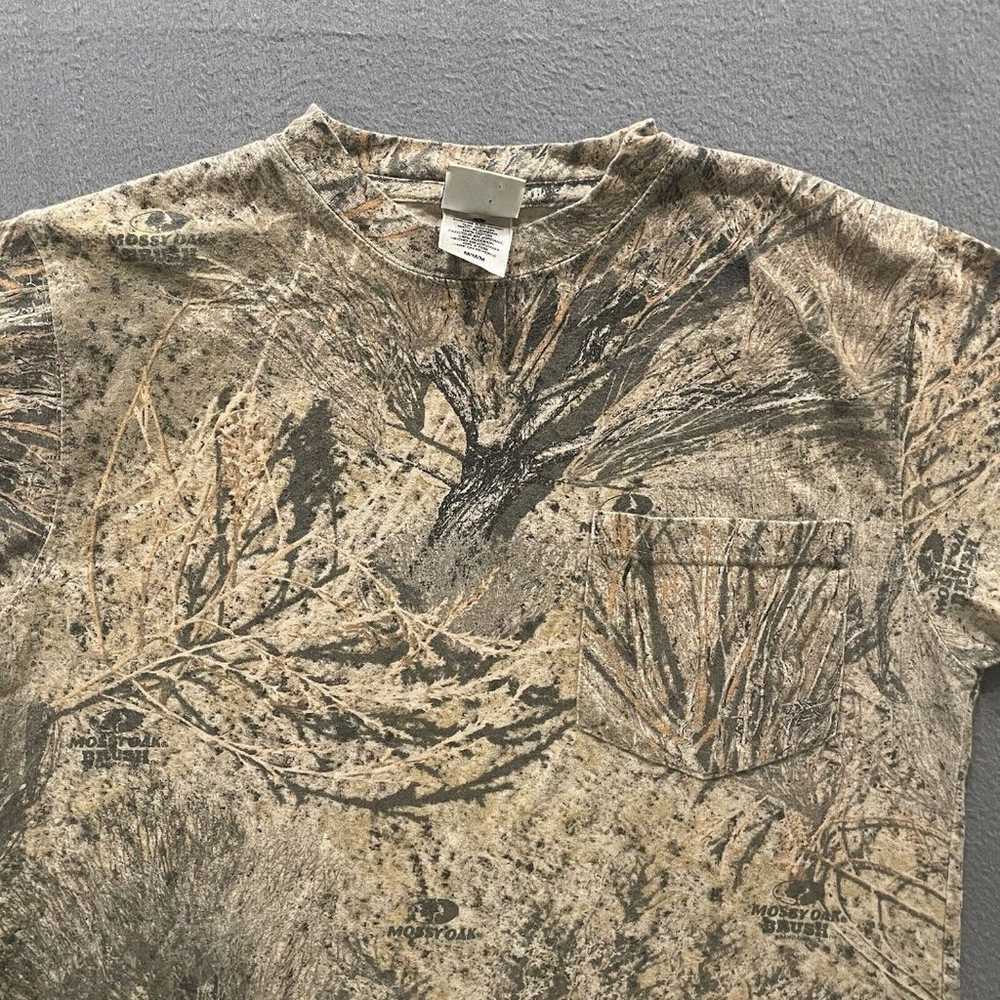 Vintage Mossy Oak Shirt Mens Medium Brush Camoufl… - image 3