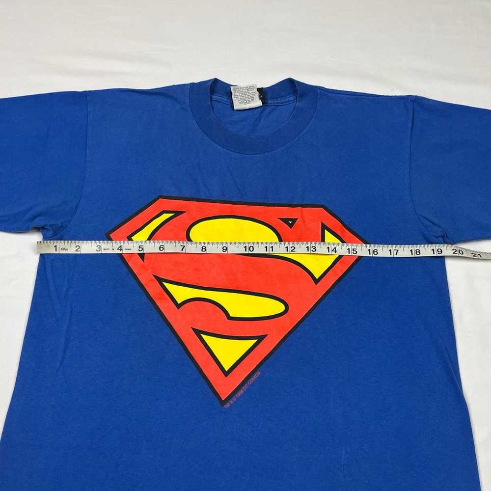 Vtg Superman Dc Comics Mens T-Shirt Sz Medium 90s… - image 10