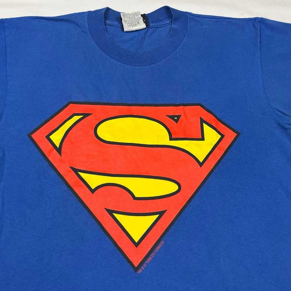 Vtg Superman Dc Comics Mens T-Shirt Sz Medium 90s… - image 5