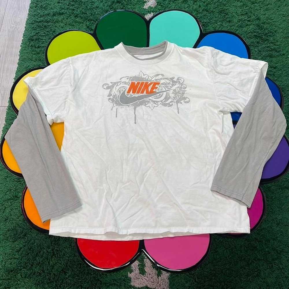 Vintage Y2K Nike Affliction Style Front Logo Long… - image 1