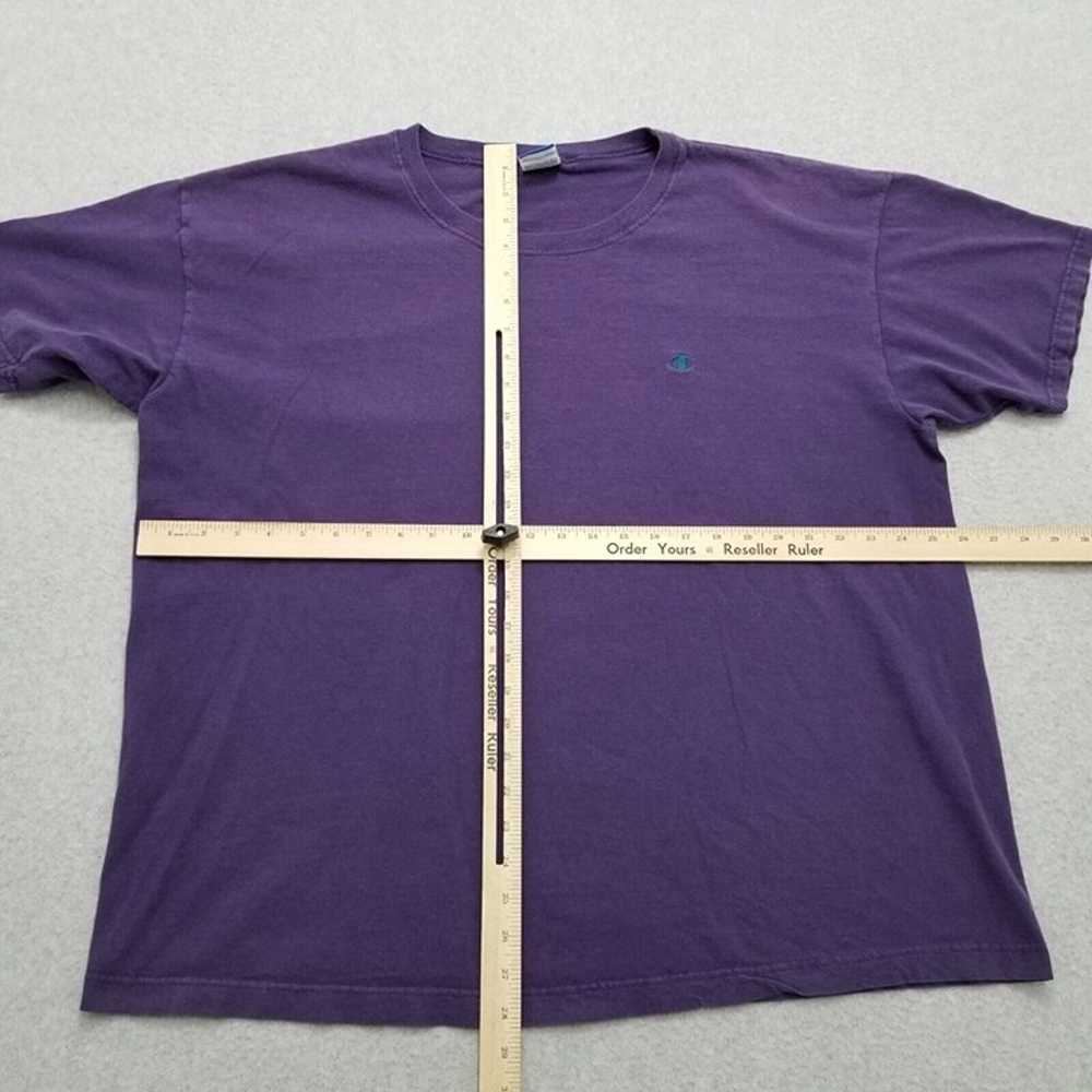 Vintage Champion Shirt Mens XL Purple Short Sleev… - image 7