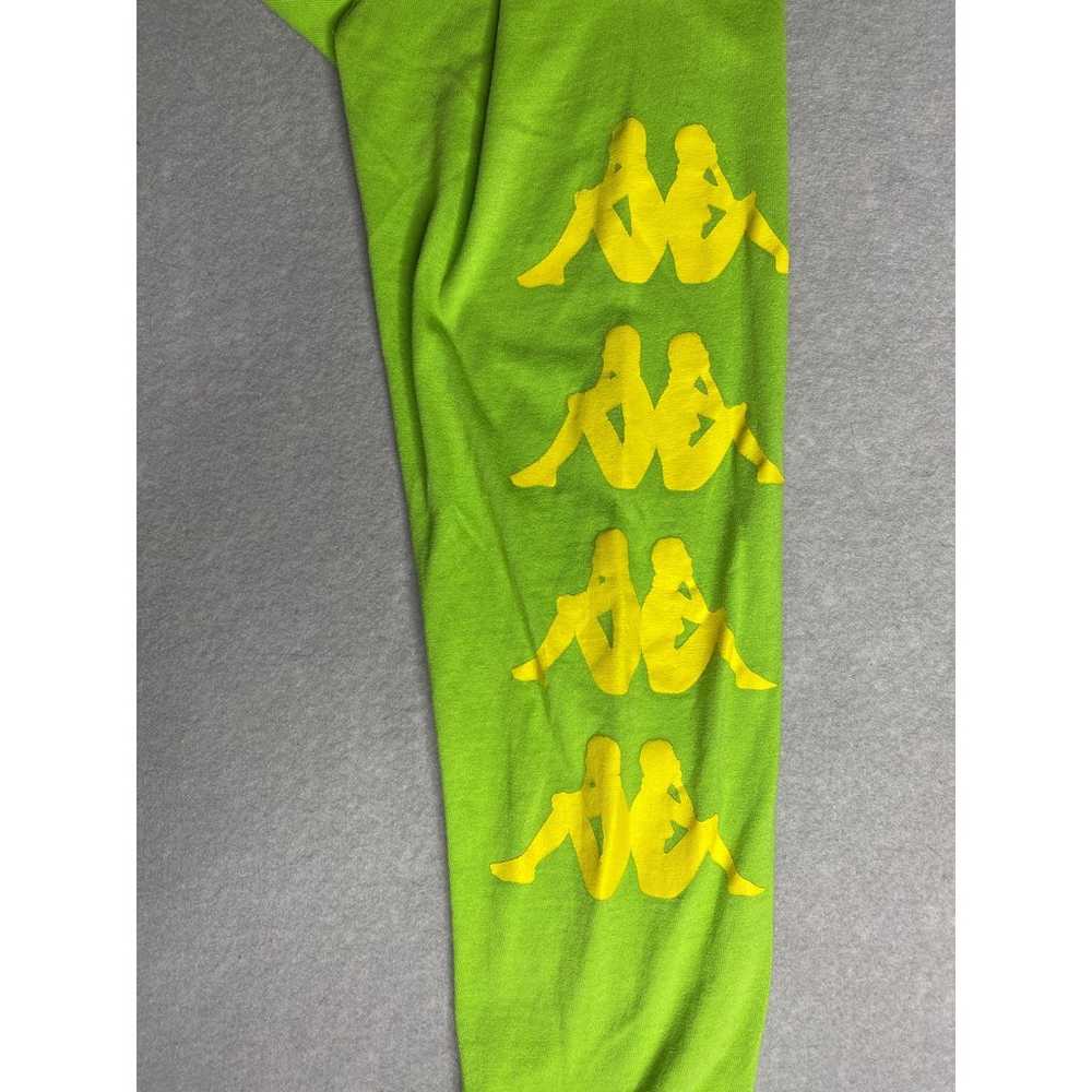 KAPPA Crew Neck Shirt Mens Medium Green Long Slee… - image 4