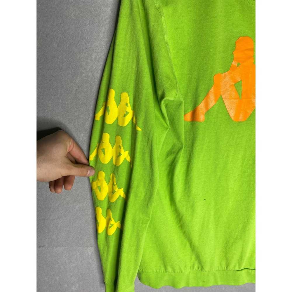 KAPPA Crew Neck Shirt Mens Medium Green Long Slee… - image 8