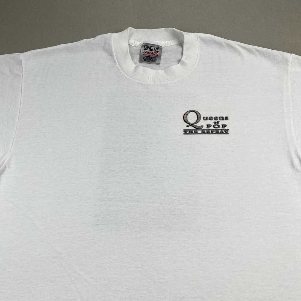 Vintage Queens Of Pop T-Shirt Mens Large White Th… - image 4