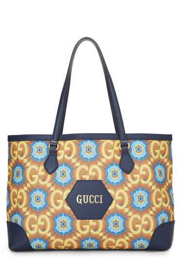 Navy Coated Canvas Kaleidoscope Ophidia Tote