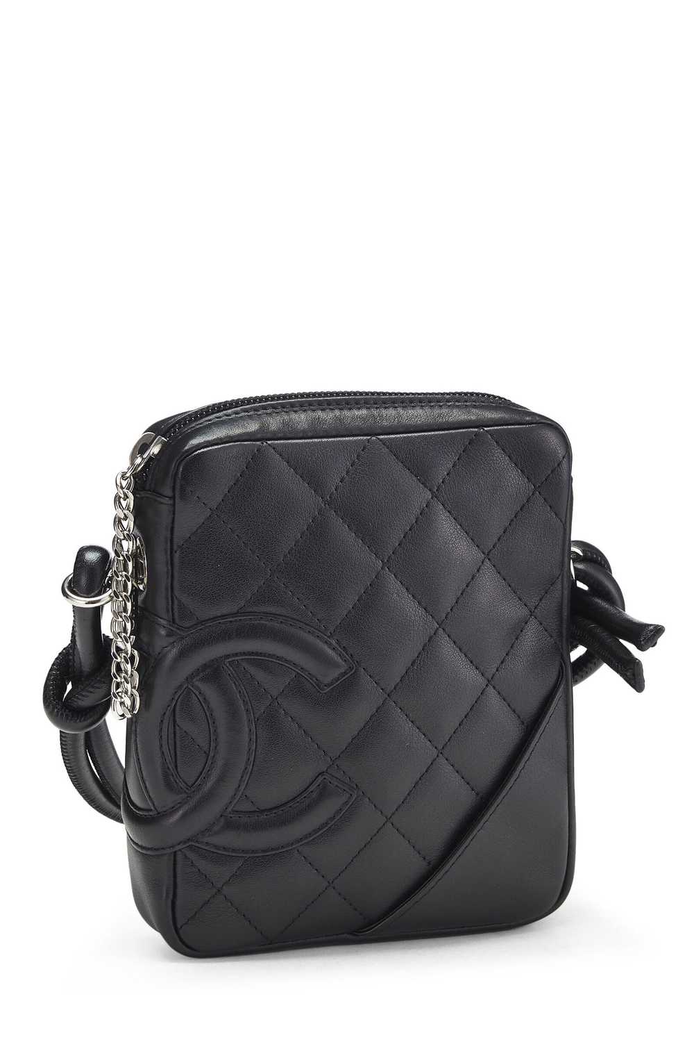 Black Quilted Calfskin Cambon Shoulder Bag Mini - image 2