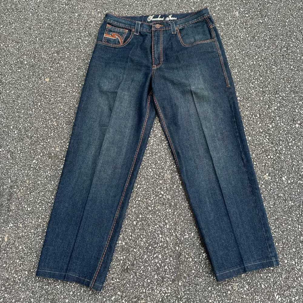 Vintage Y2K Baggy Knockout Denim Jeans Jnco Ecko … - image 2