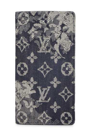 Blue Monogram Tapestry Brazza Wallet