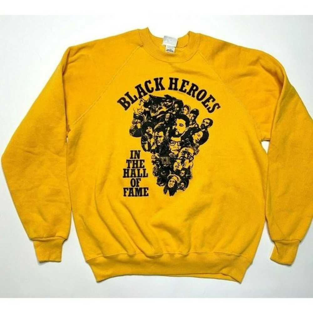 Vintage Sweatshirt Black Heroes Hall Of Fame, Bla… - image 1