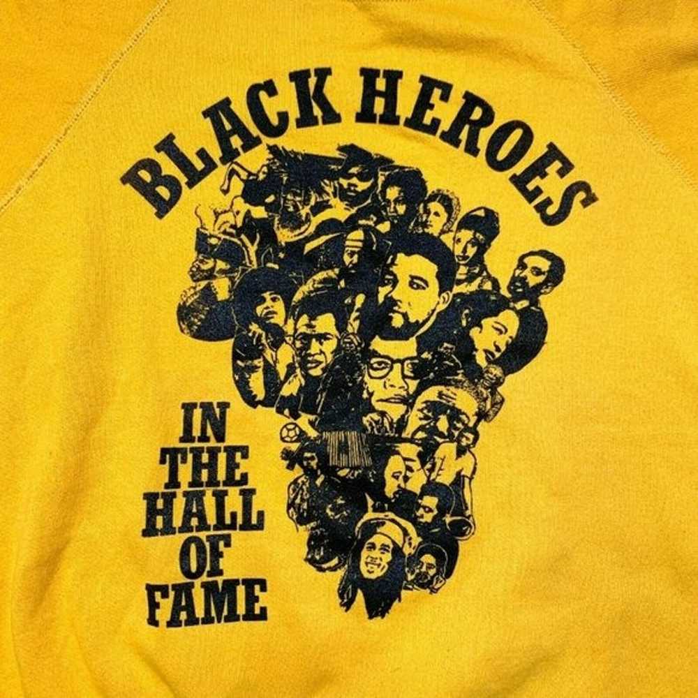 Vintage Sweatshirt Black Heroes Hall Of Fame, Bla… - image 2