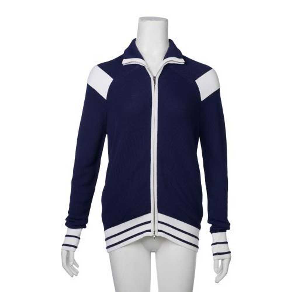 Product Details Chanel Navy & White zip Front hig… - image 2
