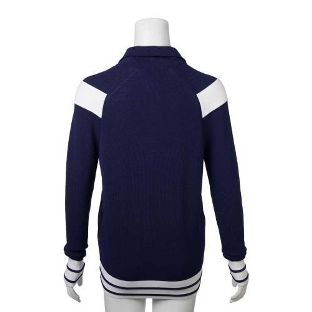 Product Details Chanel Navy & White zip Front hig… - image 4