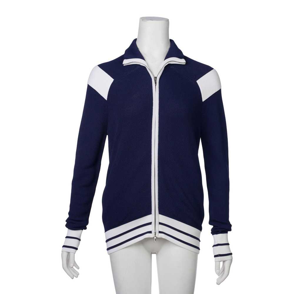 Product Details Chanel Navy & White zip Front hig… - image 8