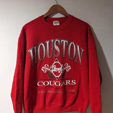 Vintage 90s Houston Cougars Red Team Edition Appa… - image 1