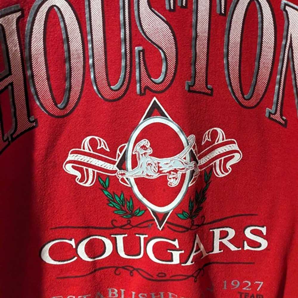 Vintage 90s Houston Cougars Red Team Edition Appa… - image 2