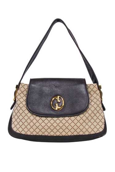 Gucci - Beige & Brown 1973 Diamante Canvas and Lea