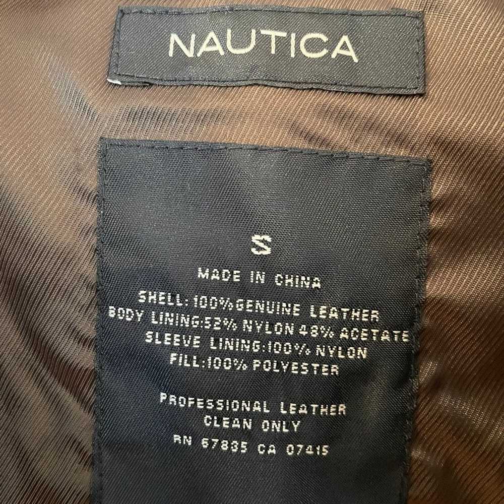Vintage Nautica Leather Jacket - image 3