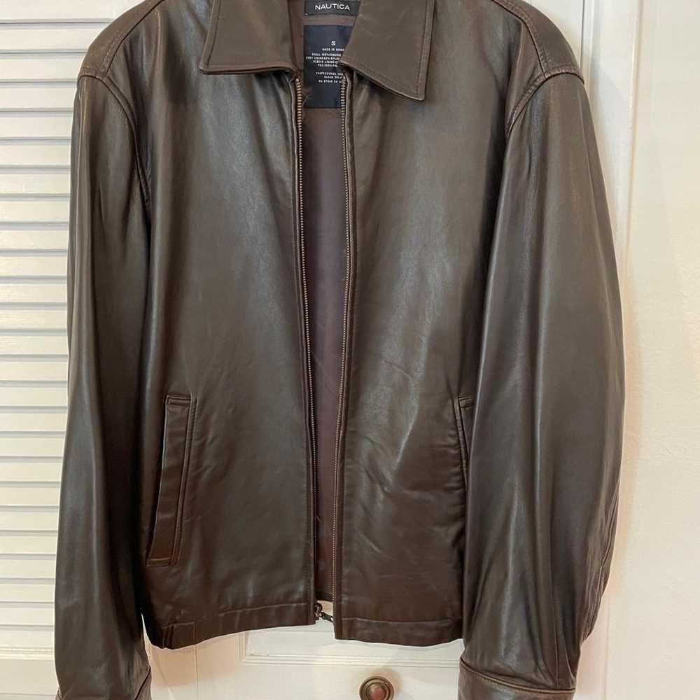 Vintage Nautica Leather Jacket - image 5